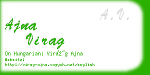 ajna virag business card